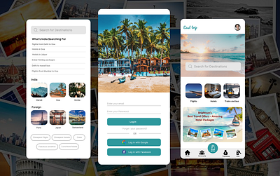 Trip App UI design app design destination aoo tourist app trip app ui ui design ux