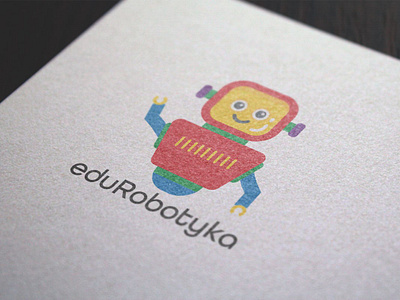 Logo for eduRobotyka from Pabianice branding design graphic design illustration logo typography ui vector