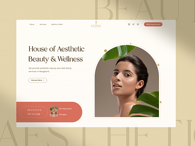 Elixr Web Design Case Study animation beauty cosmetic landing page minimal ui website