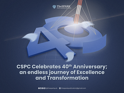 CSPC 40th Anniversary announcement design graphic design illustration layout layout and design vector
