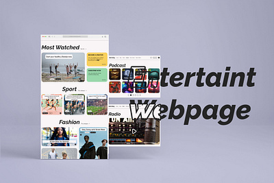 Entertainment Website Concept landing page ui website