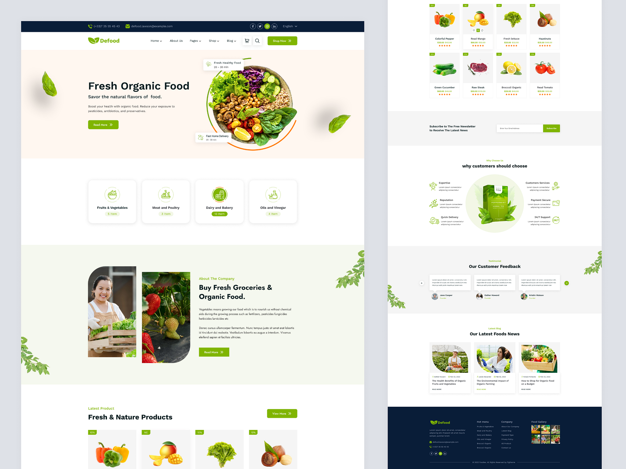 Organic - Food Store Defood by Md Rifat 🔥 on Dribbble