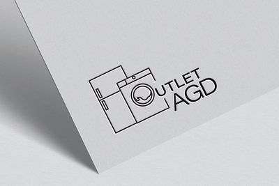 Logo for Outlet AGD branding design graphic design logo typography vector