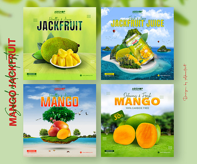 Jackfruit & Mango Fruits Social Media Post Design ads banners fruit banner fruits social media insta post jackfruit juice jackfruit poster jackfruit social media juice social media mango juice mango manipulation mango poster mango social media manipulation manipulation social media poster social media social media ads social media banner social media post