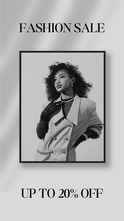 Black and White Fashion Sale portrait