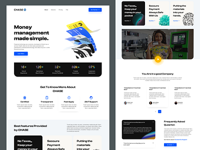 CHASE - Digital Banking Landing Page Website bank bank card banking banking app blockchain crypto digital banking finance finance app financial fintech landing page mobile banking ui ux web design website website design