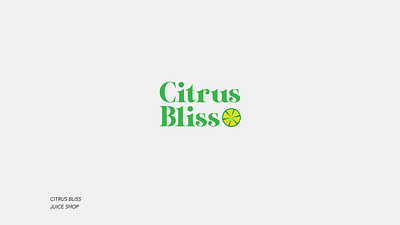 Citrus Bliss Logo branding design flat graphic design illustration logo typography ui vector