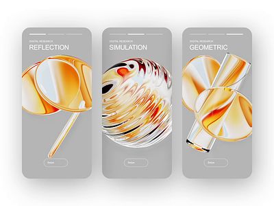 Digital Research 3d 3d art abstract animation app cinema4d digital geometric motion reflection simulation ui webdesign