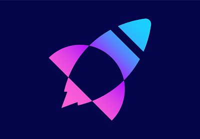 rocket logo, agency logo, logo design, branding abstract agency logo rocket symbol technology uitrend