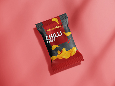 Packaging for chilli chips branding design graphic design