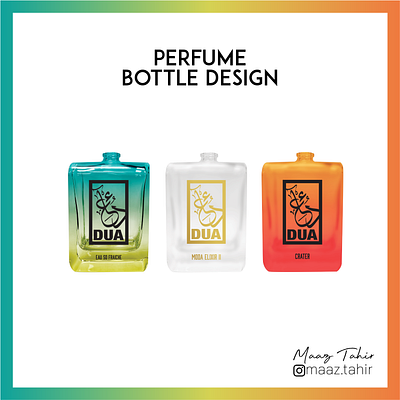 DUA Perfume Bottle Design animation app branding design graphic design illustration logo ui ux vector