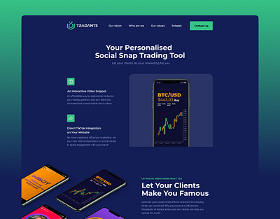 UI&UX Design | Trading Tool finance graphic design landingpage startup trading ui ux webpage
