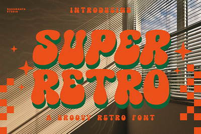 Super Retro - Groovy Retro Typeface beauty bold font branding chunky classic display elegant fashion font groovy header magazine opentype retro serif