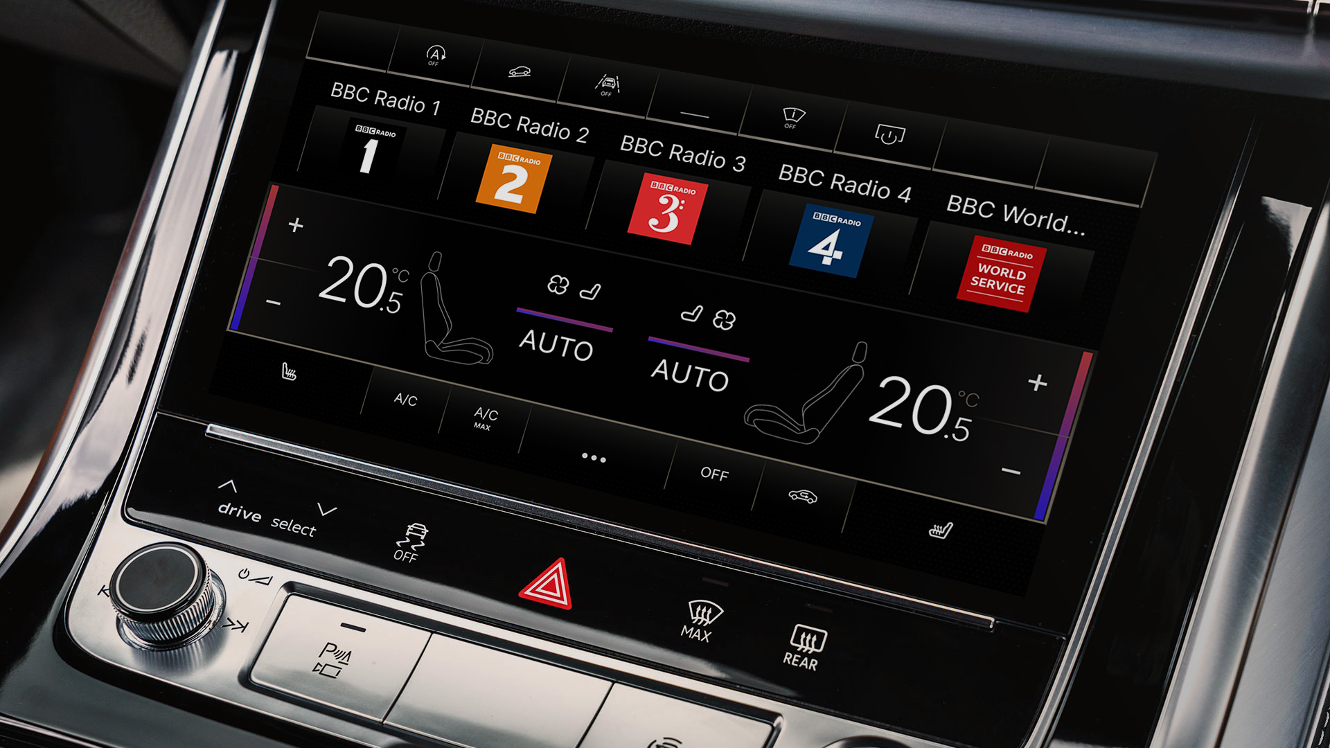 Digital air conditioning automotive car cluster concept dashboard design digital ui