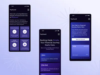 Fintech - Online Banking mobile version application bank banking concept debit card design fintech inspiration investments mobile mobile version new typography ui ux web