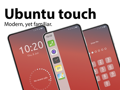Ubuntu touch UI conceptual redesign branding concept graphic design logo phone touch ubuntu ui ux