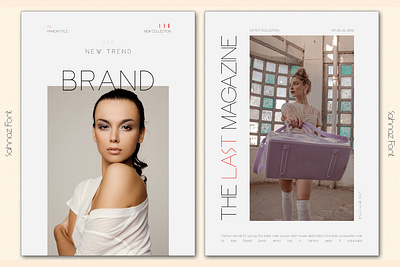 Sahnaz Font beauty branding fashion font graphic design magazine model modern sans serif wedding