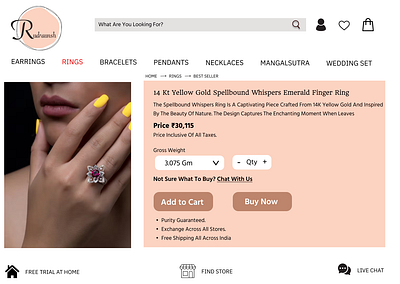 Jewellery website page designing checkout wireframe page ui ux