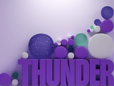 Type Explorations #03 3d b3d blender font illustration purple render thunder type