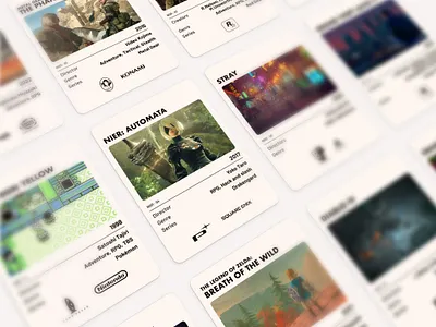 Video Game Trading Cards card gaming minimal poster print video games