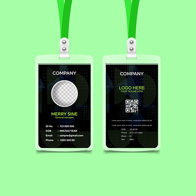 Corporate ID Card Design, Simple and Clean id card Design . id id card image new id card