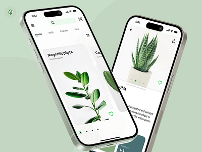 Plant Guide Application adobe illustrator application branding design figma graphic design green house plants mobile app plant plant guide ui ui design ux ux design