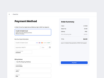 Payment page design payment productdesign ui ux