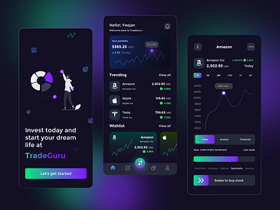 TradeGuru- A Trading App appdesign productdesign trading uidesign uiux websitedesign
