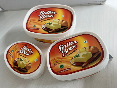 Butter Box Label Design butter box label label design packaging design pouch design print design
