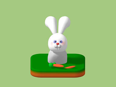 Rabbit & Carrot - Spine Drag & Drop 3d animation game motion graphics rabbit carrot