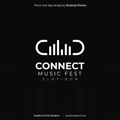 CONNECT Music Fest (Music fest logo design) adobe black branding design designer festival logo logodesign minimal music serbia simple white