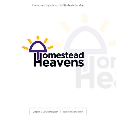 Homestead Heavens (Homeware store logo design) accesoriess adobe branding color design designer furniture graphicdesign graphicdesigner heaven home homewares lamp logo logo design minimal photoshop simple