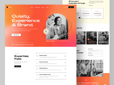 Digital Agency agency branding business corporate creative design digital agency graphic design landing marketing startup ui web design