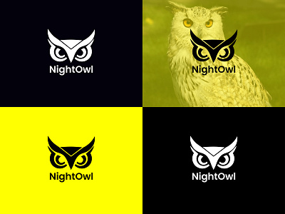 NightOwl - Logo Design, Flat Logo, Minimal Logo. app icon best logo brand identity brand logo branding business logo design flat logo graphic design logo logo design logo icon minimalist logo modern logo night owl logo owl logo symbol