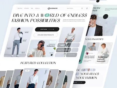 Fashion Landing Page branding clothing clothing website design ecommerce fashion brand fashion web homepage landing landing page landingpage style ui uidesign uiux web web design webpage website websites