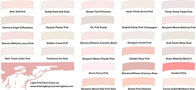 Light Pink Paints with Examples