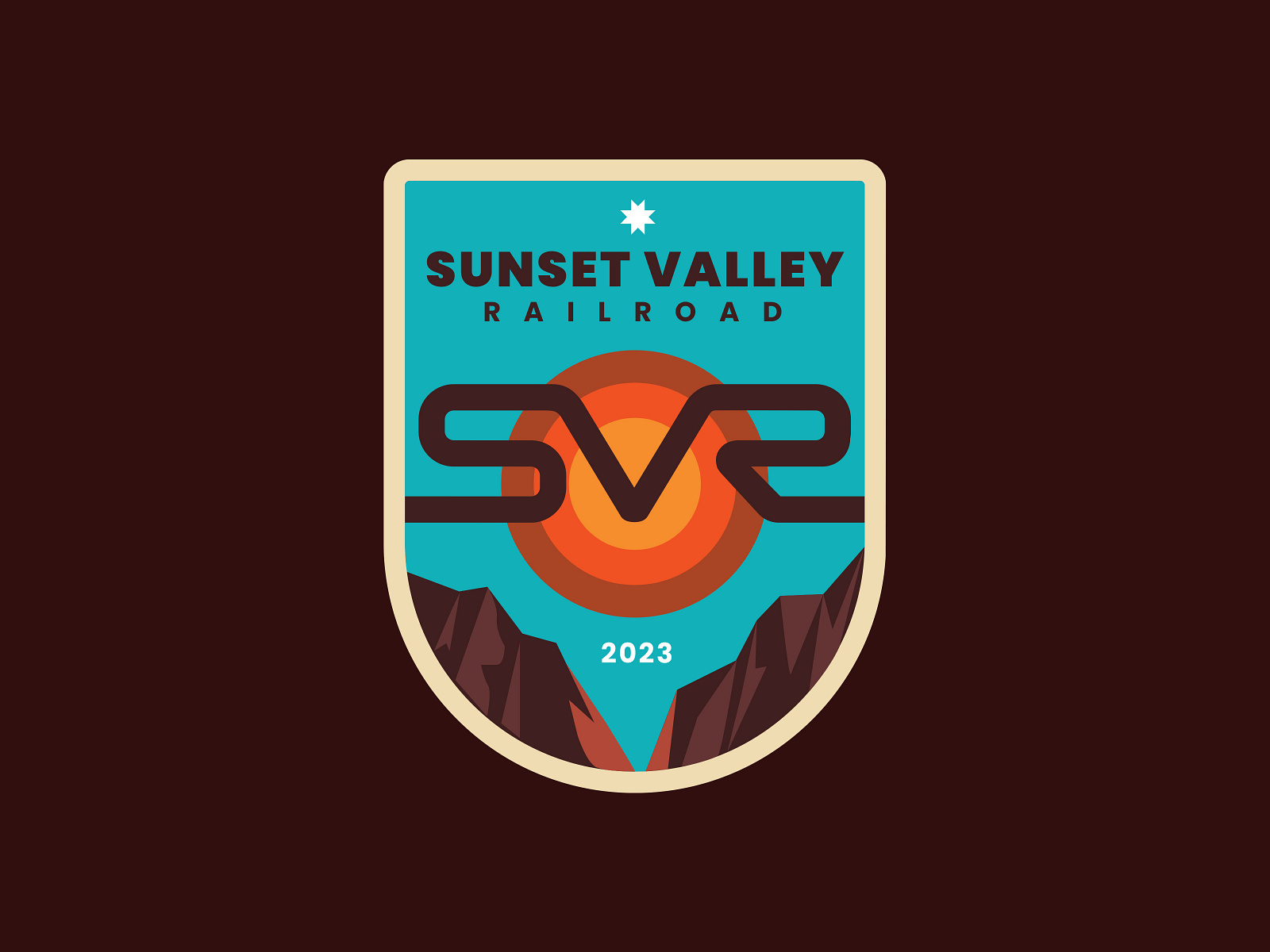 Sunset Valley Sticker by Jim White on Dribbble