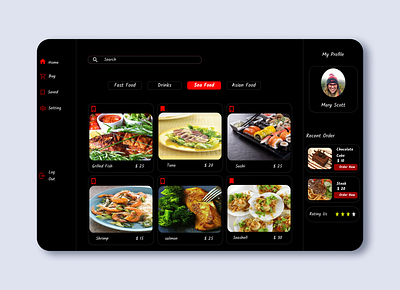 Food delivery Website design illustration ui ux