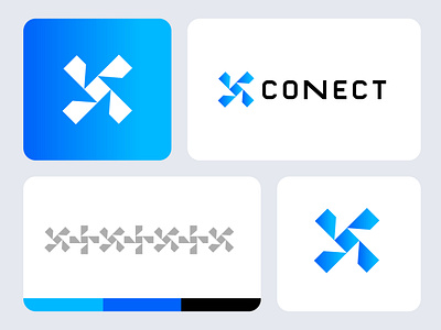 Connect Logo Concept branding design idea inspiration logo logotype minimalist simple