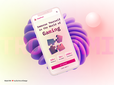 GameFest - A Responsive Gaming Landing Page creative design design gaming landing page gaming website hero sction landing page design responsive hero section ui uiux ux