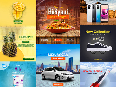 Product Banner Design ads ads banner food social media post templates social media post