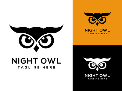 Concept : NightOwl - Logo Design (Unused) bird bird logo brand identity fly logo night owl owl logo