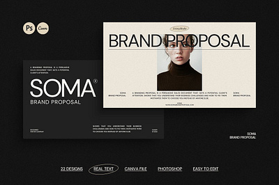 SOMA Brand Proposal CANVA PS branding design illustration logo ui vector