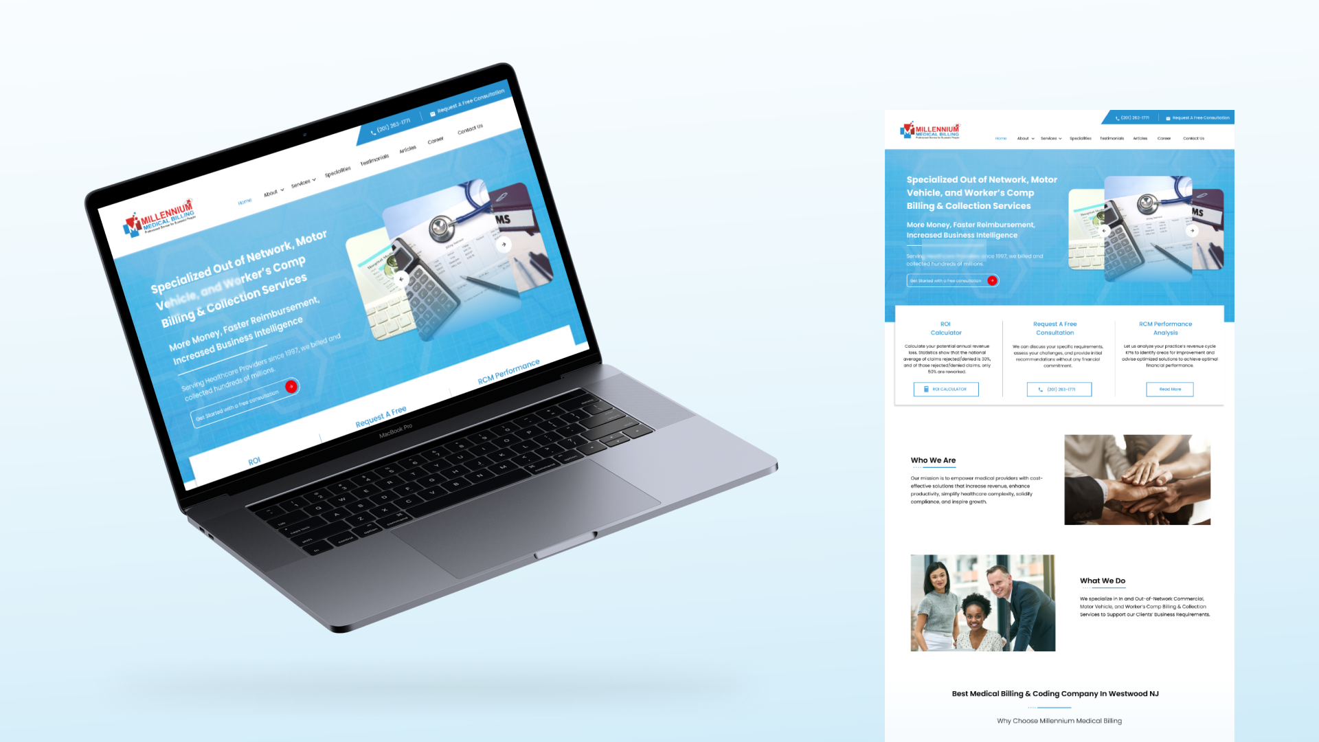 Medical Billing Website UI adobe xd design figma graphic design ui ux web