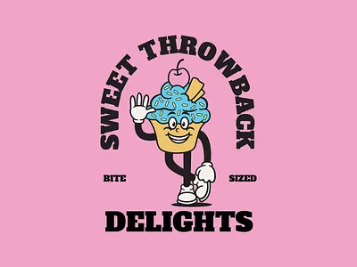 Cupcake animation bakery brand branding cake character classic clothing cupcake design graphic design illustration logo retro vintage