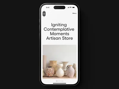 Artisan Store Layout Exploration (Mobile) clean creative design ios iphone layout minimal mobile mobile design modern pottery store ui ui design ui ux uiux user interface ux web white space