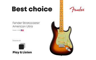 Website "Play&Listen" akg fender gibson guitars marshall microphones music sound uxui website
