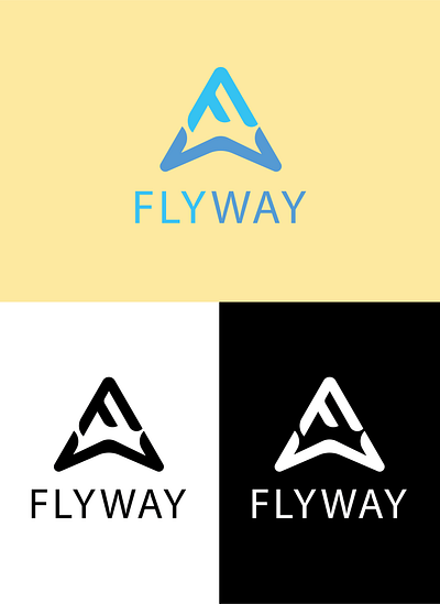 FLYWAY MINIMAL LOGO branding business logo lettermark logo logo logo ideas minimal logo travel logo