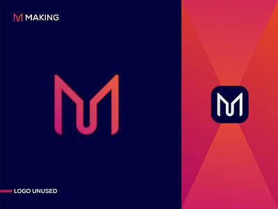 M logo, Logo, Logo design, Colorful logo, Tech logo branding graphic design logo tech