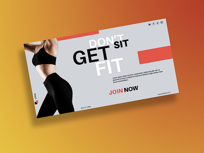 Fitness Social Media Banner Design adobe photoshop banner ad banner design fitness graphic design gym health marketing pilates social media social media design workout yoga